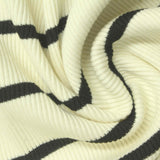 Dark Grey Horizontal-Stripe Rib Knit, Spandex — photo 2
