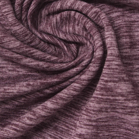 Purple Marl Jersey Knit, Polyester, 190 gsm