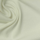 Polyester Stretch Rib Knit Fabric, 380 gsm, 150 cm — White — photo 2