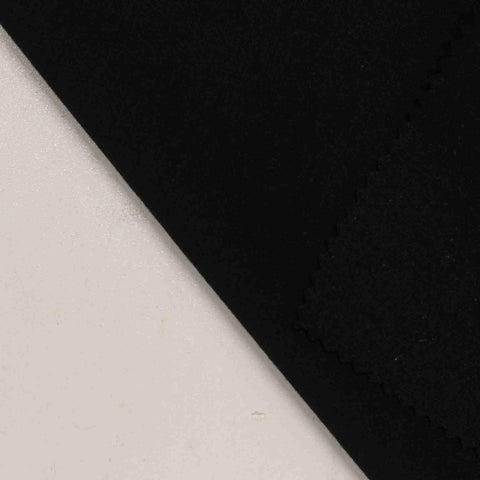 Heather Polyester Nylon Blend Stretch Ponte Knit Fabric, 280 gsm, 160 cm — Black