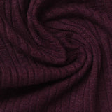 Polyester Cotton Stretch Rib Knit Fabric, 280 gsm, 145 cm — Purple — photo 2