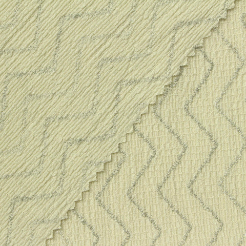 Silver Zigzag Crepe, Polyester