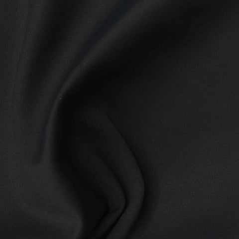Brushed Nylon Stretch Interlock Knit Fabric, 300 gsm, 150 cm — Black