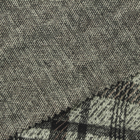 Black Plaid Jacquard, Poly-Cotton, 300 gsm, 150 cm, ref EF-273751