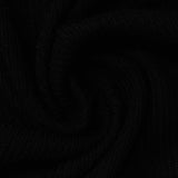 Polyester Viscose Stretch Rib Knit Fabric, 223 gsm, 155 cm — Black — photo 2