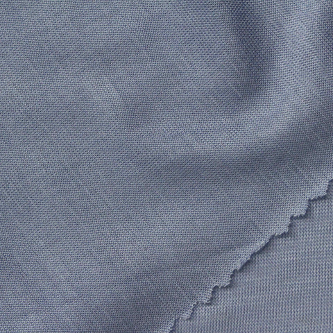 Blue-Grey Heathered-Marl Jersey Knit, Tencel Lyocell-Viscose