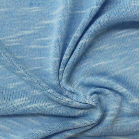 Light Blue Marl Chunky Knit, Poly-Viscose, 140 gsm