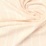 Light Peach Vertical-Stripe Jersey Knit, Viscose — photo 2