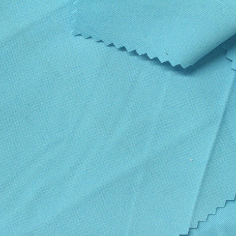 Viscose Nylon Stretch Piqué Knit Fabric, 235 gsm, 150 cm — Blue