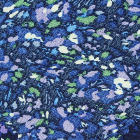 Blue Abstract Woven, Polyester