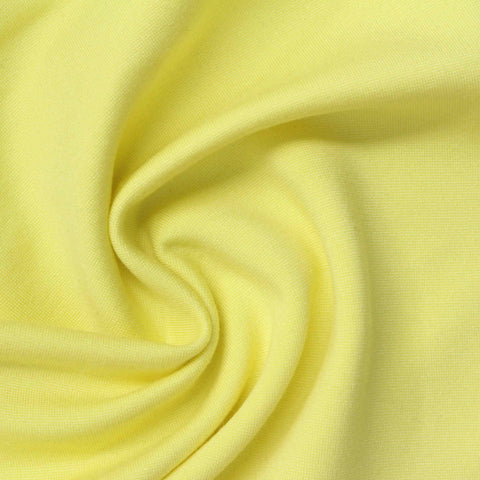 Viscose Nylon Stretch Ponte Knit Fabric, 260 gsm, 160 cm — Yellow