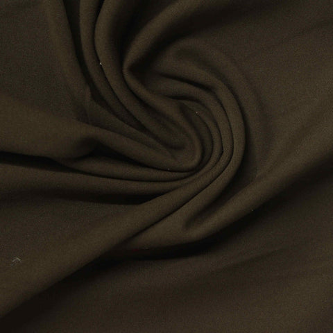 Brushed Polyester Stretch Sateen Fabric, 220 gsm, 152 cm — Brown