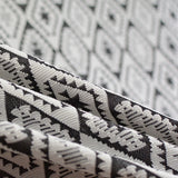 Black Geometric-Diamond Jacquard, Viscose-Poly — photo 2