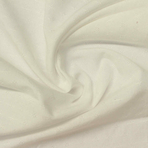 White Tone-on-Tone Jacquard, Cotton-Viscose