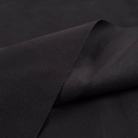 Polyester Stretch Faux Suede Fabric, 320 gsm, 150 cm — Black, ref EF-10855