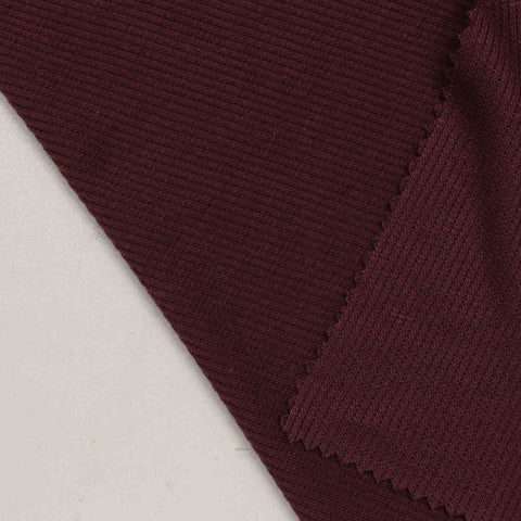Viscose Stretch Rib Knit Fabric, 171 gsm, 119 cm — Red