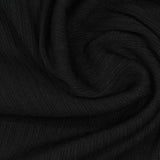 Polyester Stretch Rib Knit Fabric, 310 gsm, 150 cm — Black — photo 2