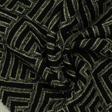 Black Geometric-Chevron Jacquard, Polyester, 435 gsm — photo 2