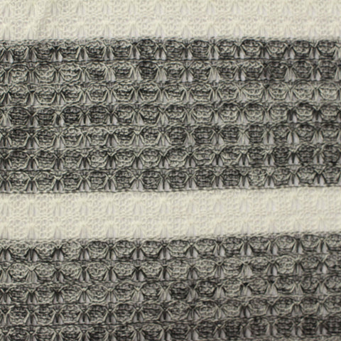 Black Stripes Chunky Knit, Poly-Viscose, 126 gsm