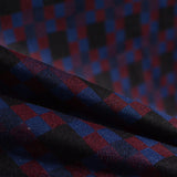 Plaid Polyester Viscose Stretch Knit Fabric, 150 cm — Black — photo 2