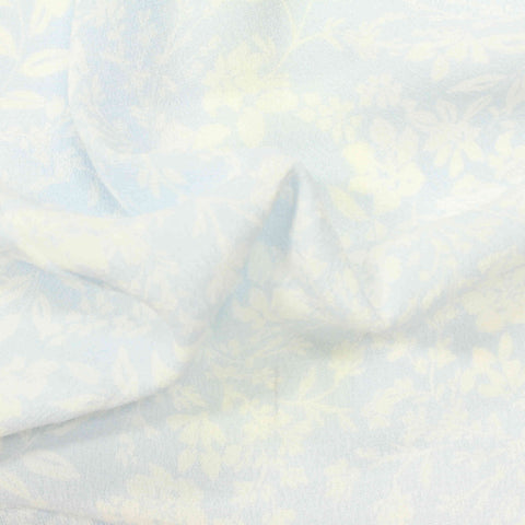 Light Blue Floral Jacquard, Viscose