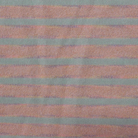 Striped Viscose Nylon Rib Knit Fabric, 130 gsm, 155 cm — Grey