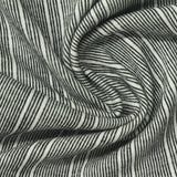 Black Vertical-Stripe Jersey Knit, Cotton — photo 2