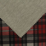 Red Plaid Ponte Knit, Polyester — photo 2
