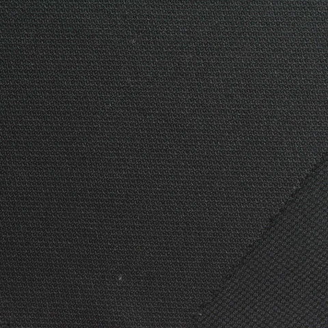 Polyester Stretch Interlock Knit Fabric, 270 gsm, 155 cm — Black