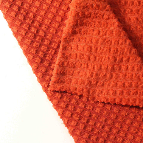 Polyester Stretch Interlock Knit Fabric, 160 gsm, 160 cm — Orange