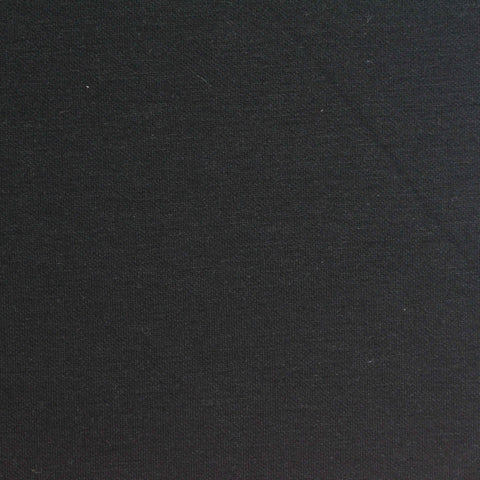 Polyester Viscose Stretch Scuba Knit Fabric, 310 gsm, 162 cm — Black