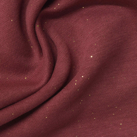 Gold Dots French Terry, Poly-Cotton