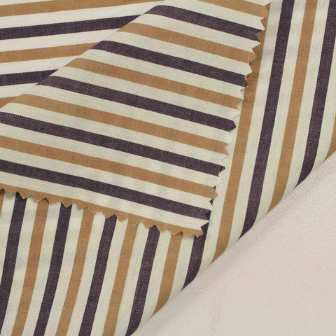 Cream Horizontal-Stripe Woven, Cotton, 108 gsm, 145 cm, ref EF-206243