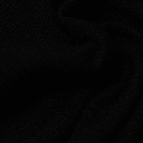 Jacquard Polyester Stretch Interlock Knit Fabric, 230 gsm — Black