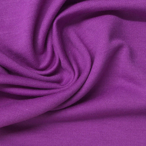 Polyester Viscose Stretch French Terry Fabric, 240 gsm, 160 cm — Purple, ref EF-276113