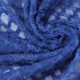 Jacquard Polyester Cotton Blend Chunky Knit Fabric, 136 gsm, 165 cm — Blue — photo 2
