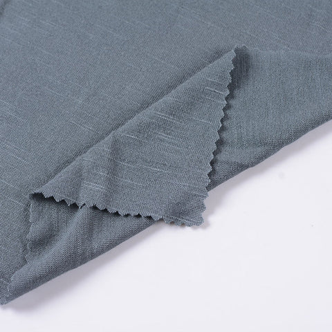 Slub 100% Viscose Jersey Knit Fabric, 125 gsm, 160 cm — Blue