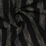 Black Vertical-Stripe Rib Knit, Poly-Viscose — photo 2