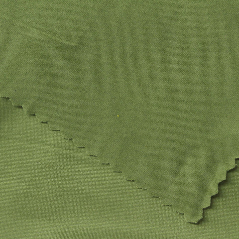 Brushed Polyester Stretch Jersey Knit Fabric, 160 gsm — Green