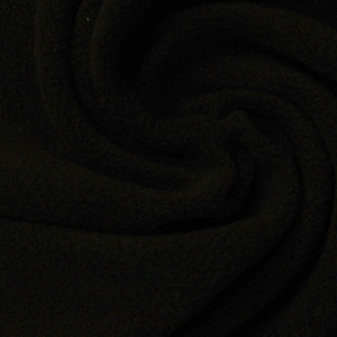 Fleece Fabric, 150 gsm, 155 cm — Black