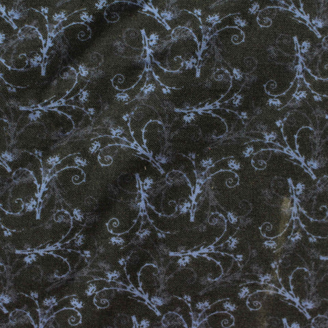 Blue Floral Woven, Viscose-Nylon