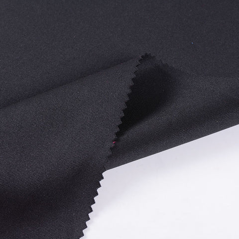 100% Polyester Scuba Knit Fabric, 280 gsm, 160 cm — Black