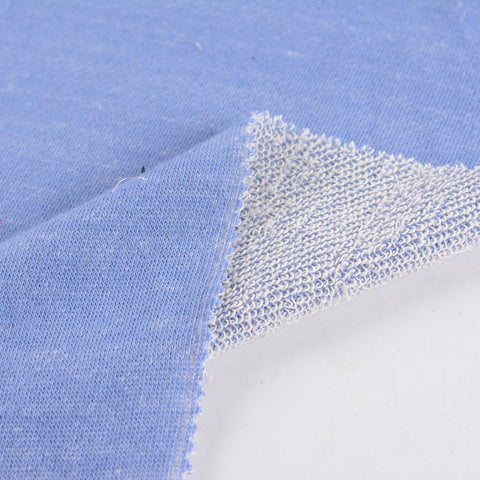 Light Blue Marl French Terry, Cotton-Poly, 248 gsm