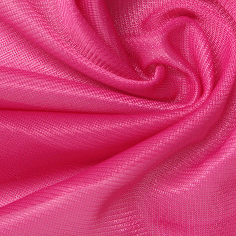 100% Polyester Warp Knit Fabric, 80 gsm, 155 cm — Pink