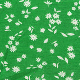White Floral Jersey Knit, Poly-Viscose — photo 2