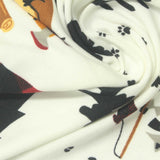 Printed Polyester Stretch Milk Silk Knit Fabric, 174 gsm, 170 cm — White — photo 2