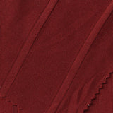 Red Textured-Stripe Rib Knit, Polyester — photo 2