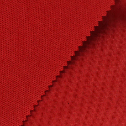 Polyester Cotton Scuba Knit Fabric, 300 gsm, 175 cm — Red, ref EF-271375