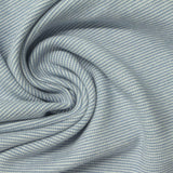 Light Blue Horizontal-Stripe Interlock Knit, Cotton-Viscose — photo 2