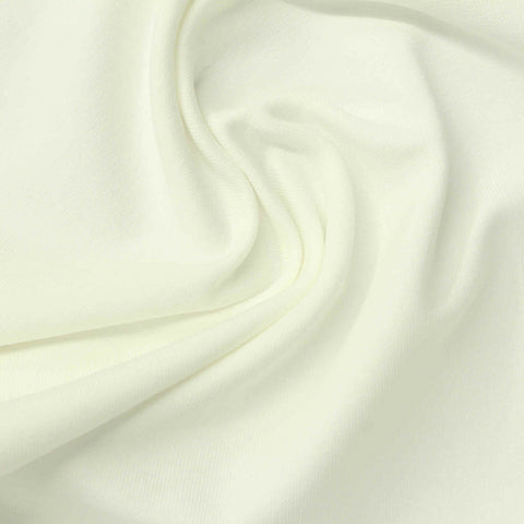 Cotton Stretch French Terry Fabric, 240 gsm, 175 cm — White